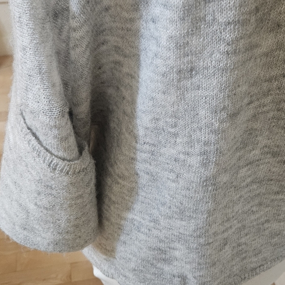 New W Tags World Market Cardigan Sweater Womens One Size Light Gray Open Front - Picture 6 of 8